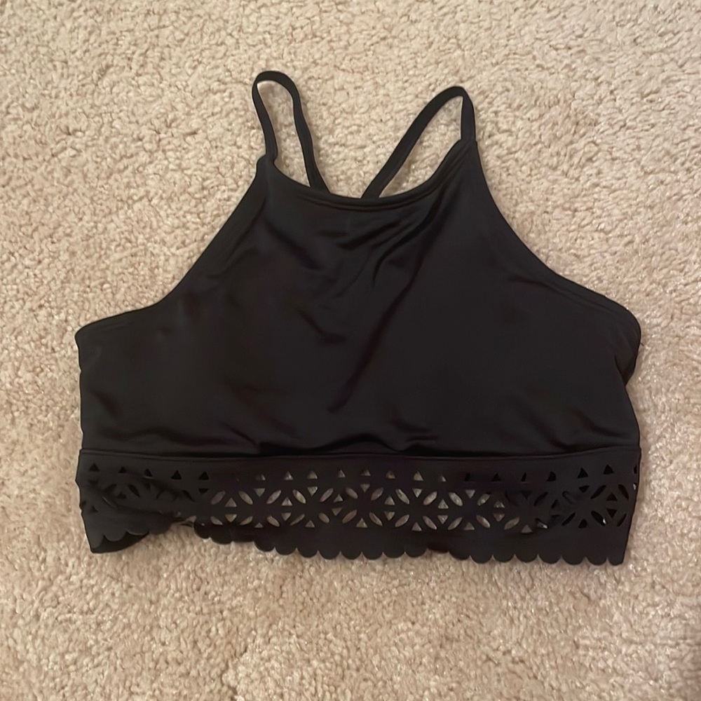Justice black bikini top